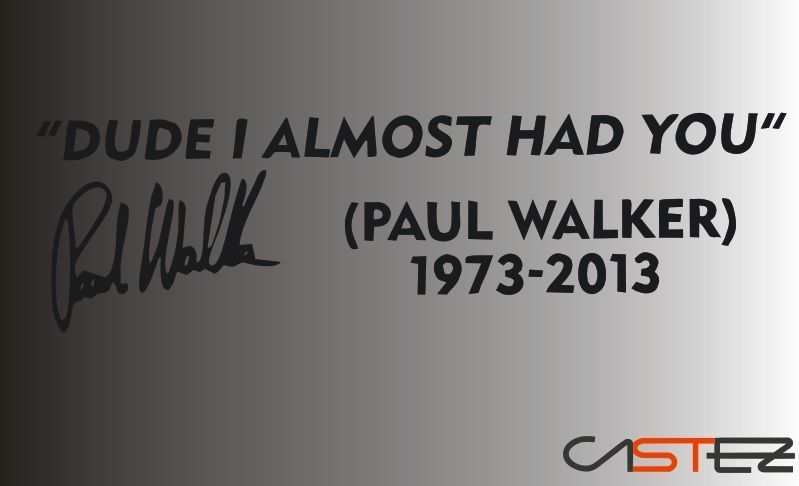 Adhesivo Paul Walker