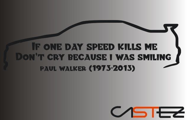 Adhesivo Paul Walker