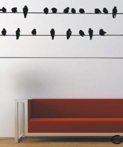 Adhesivo  Cuerda pájaros
