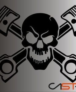Adhesivo Calavera Pistón