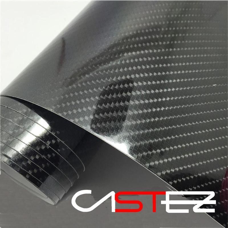 Vinilo carbono 5D negro