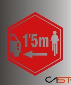 Adhesivo Respeta Ciclista