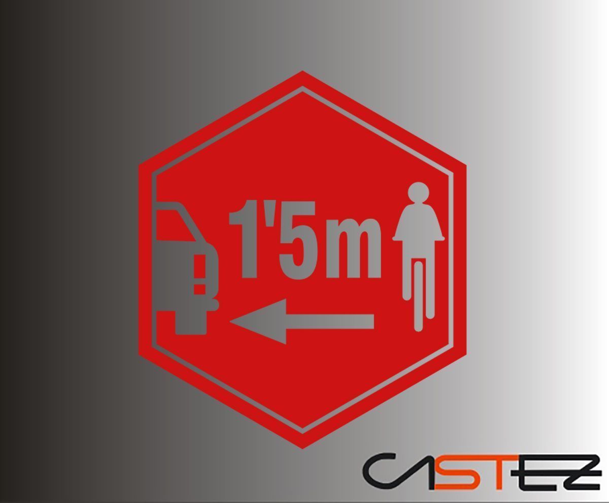 Adhesivo Respeta Ciclista