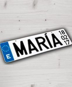 Mini Matrícula decorativa personalizada