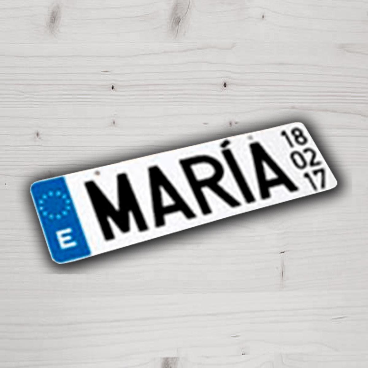 Mini Matrícula decorativa personalizada