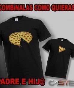 Camiseta conjunto pizza padre hijo/a