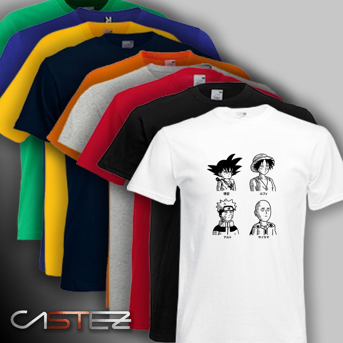 Camiseta personajes manga