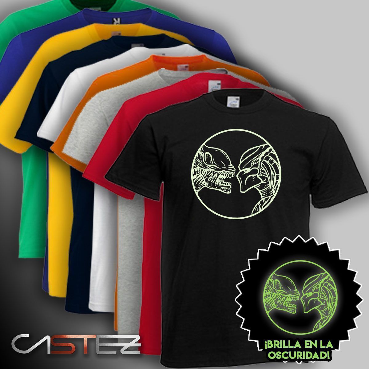 Camiseta Luminiscente Alien Depredador