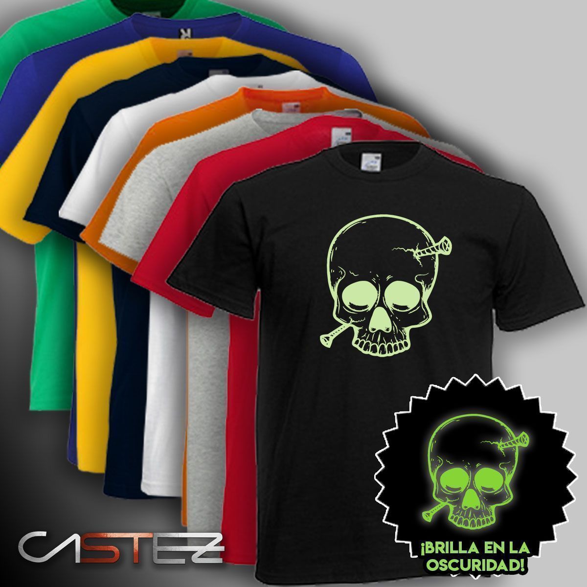 Camiseta Luminiscente Calavera #2