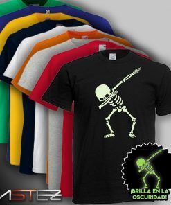Camiseta Luminiscente Esqueleto Dab