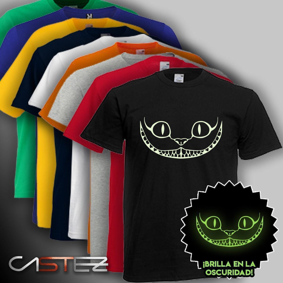 Camiseta Luminiscente Gato Alicia