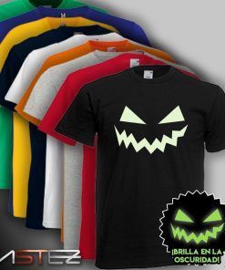 Camiseta Luminiscente Sonrisa Calabaza