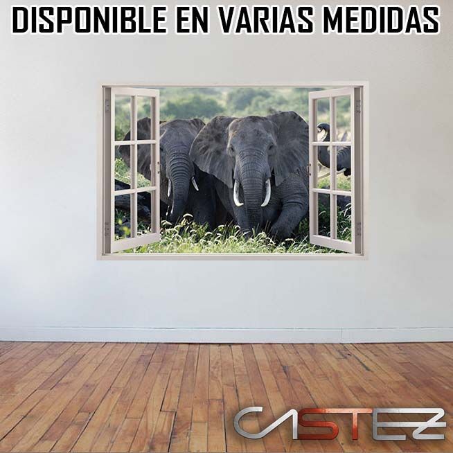 Vinilo Ventana Elefante