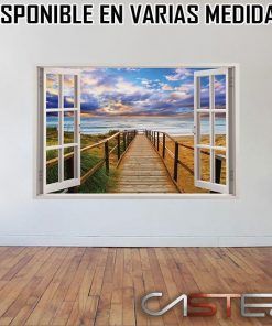 Vinilo Ventana Pasillo al Mar