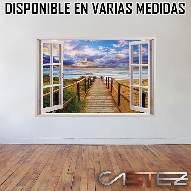 Vinilo Ventana Pasillo al Mar