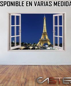 Vinilo Ventana Torre Eiffel