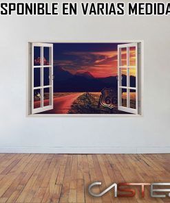Vinilo Ventana Ruta 66 #2