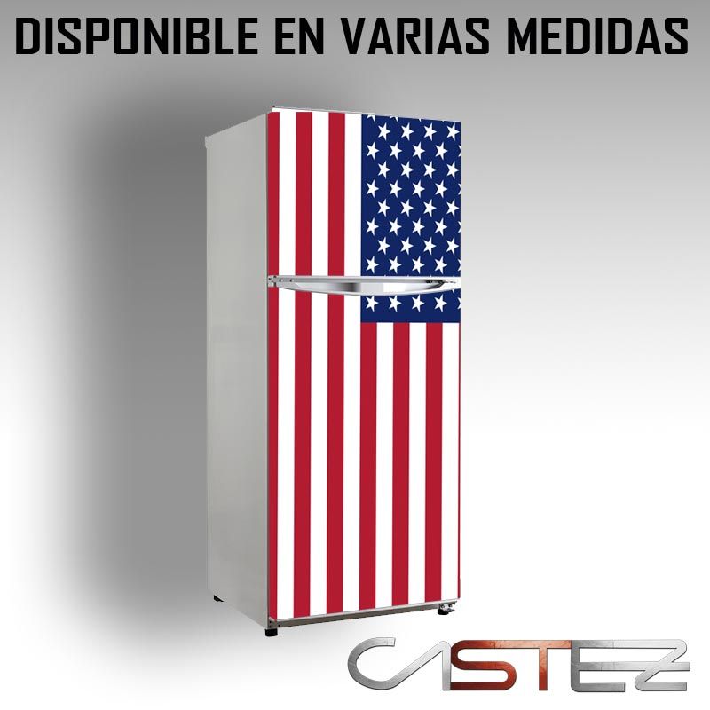 Vinilo Frigorifico Bandera Estados Unidos