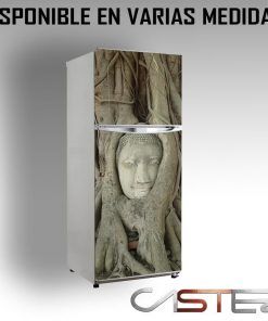 Vinilo Frigorifico Buda Cabeza Arbol