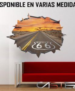 Vinilo Agujero Pared Ruta 66