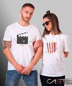 Camiseta Parejas Cine Palomitas