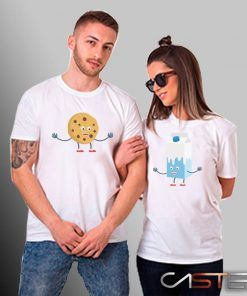 Camiseta Parejas Galleta Leche