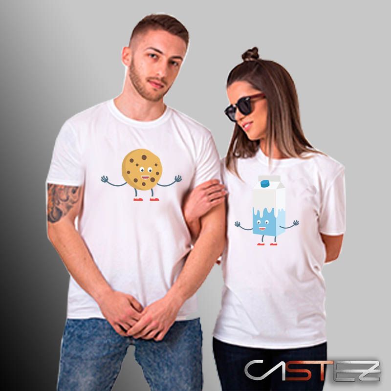 Camiseta Parejas Galleta Leche