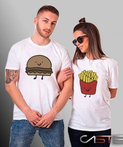 Camiseta Parejas Hamburguesa Patatas