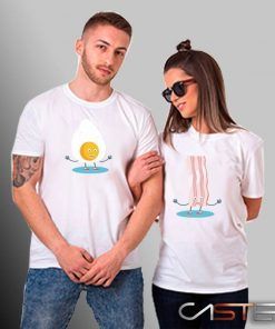 Camiseta Parejas Huevo Bacon
