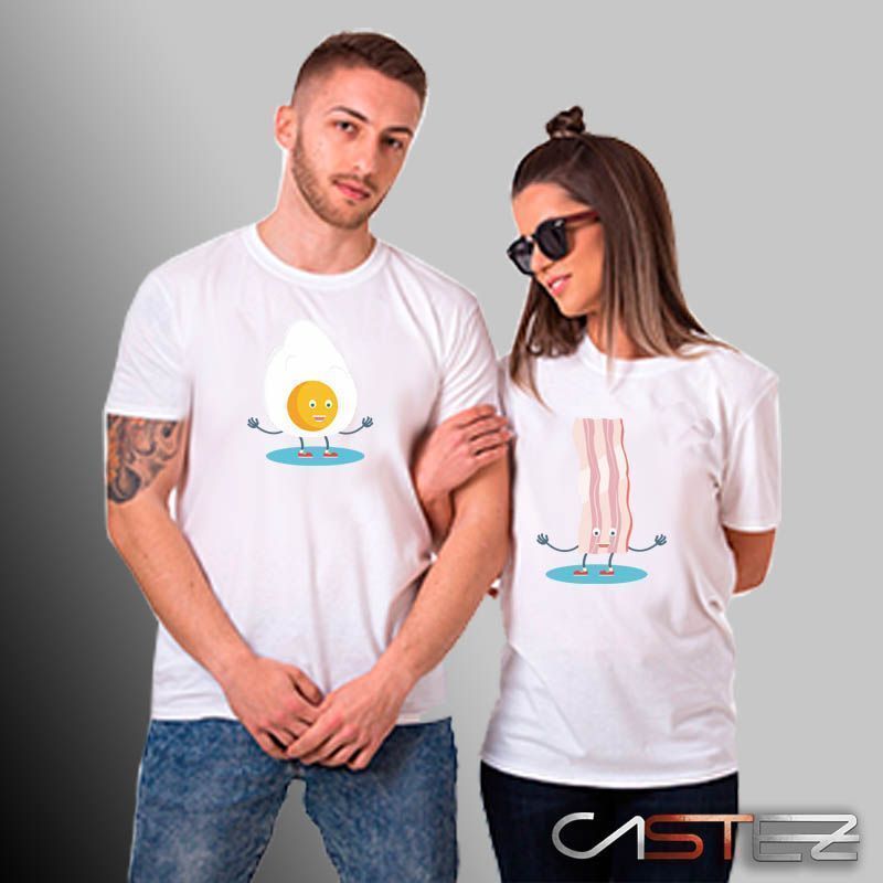 Camiseta Parejas Huevo Bacon