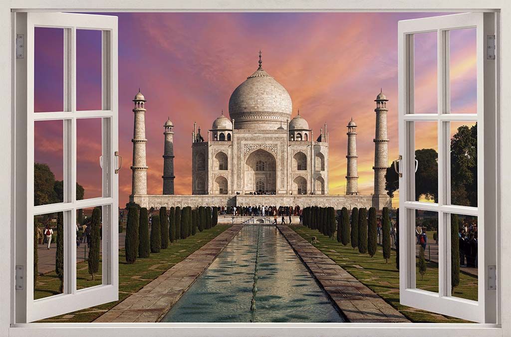 Vinilo Ventana Taj Mahal - Imagen 2