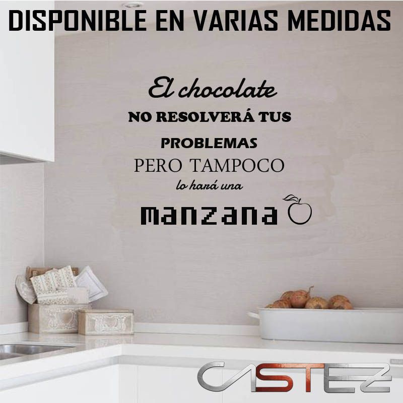 Vinilo Cocina Chocolate y manzana