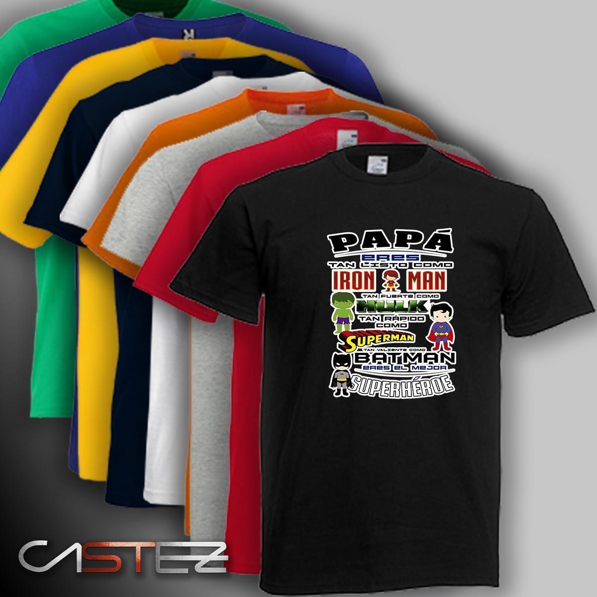 Camiseta Papá Listo como súper héroes