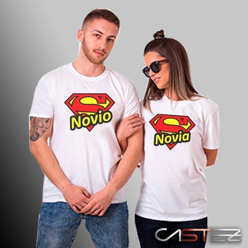 Camiseta Parejas Super Novios