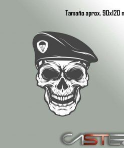 Adhesivo Calavera Boina #2