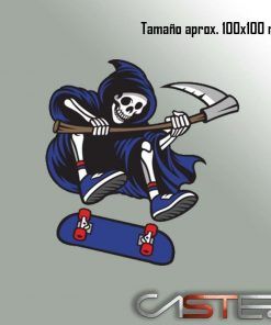 Adhesivo Calavera Patín