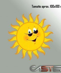 Adhesivo Sol Divertido