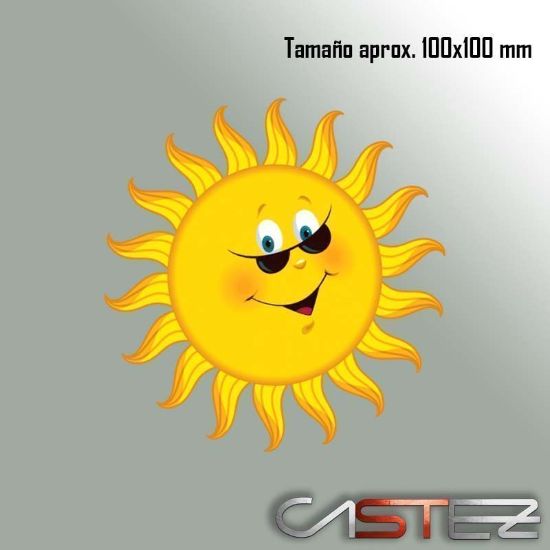 Adhesivo Sol Divertido
