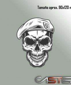 Adhesivo Calavera Boina