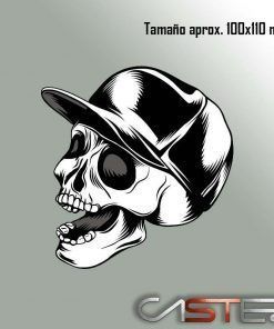 Adhesivo Calavera Gorra