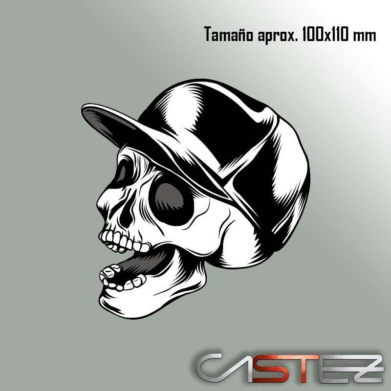 Adhesivo Calavera Gorra