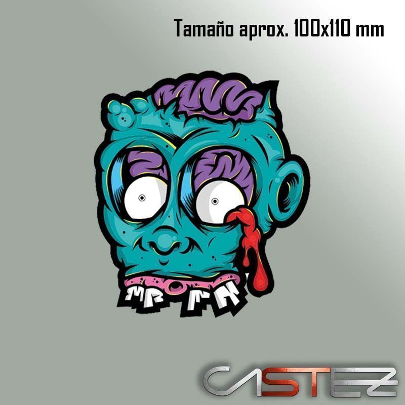 Adhesivo Calavera Zombi