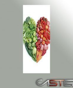 Alternative view of Vinilo Frigorifico Corazon Verduras
