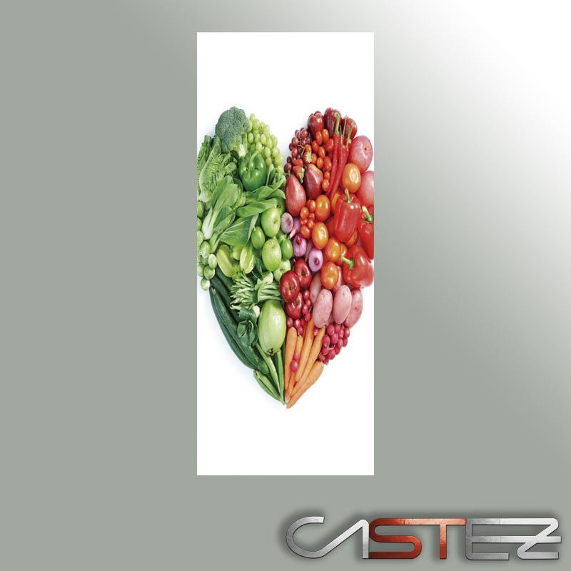 Vinilo Frigorifico Corazon Verduras - Imagen 2