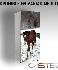 Vinilo Frigorifico Caballo nieve