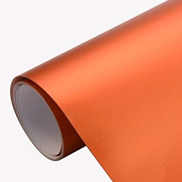 Vinilo Naranja Cromo Satinado 20m.