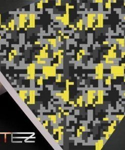 Vinilo Camuflaje Poligona Pixel Amarillo