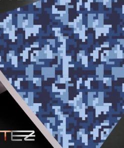 Vinilo Camuflaje Poligona Pixel Azul Marino 1