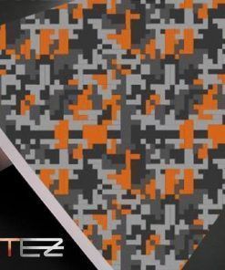 Vinilo Camuflaje Poligona Pixel Naranja