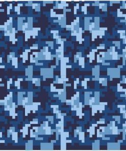 Alternative view of Vinilo Camuflaje Poligona Pixel Azul Marino 1
